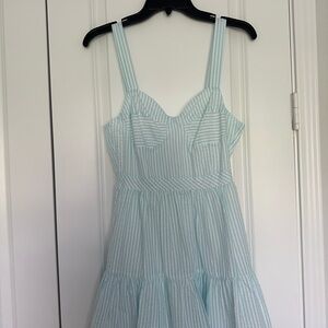 BB Dakota by Steve Madden Blue and White Striped Mini Dress